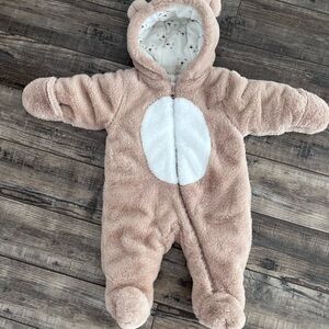 Cozy Tan Bear Onesie for Kids